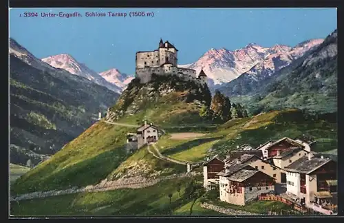 AK Unter-Engadin, Blick auf das Schloss Tarasp