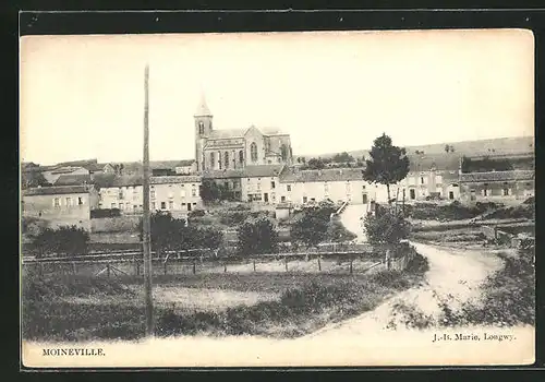 AK Moineville, Blick nach Kirche