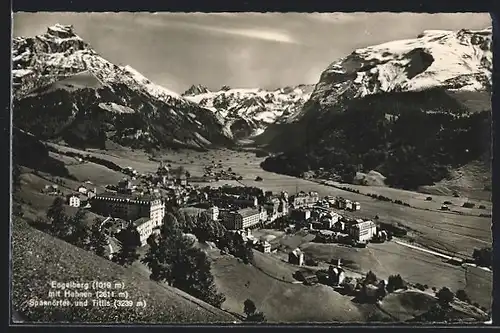 AK Engelberg, Gesamtansicht gegen Hahnen, Spannörter und Titlis