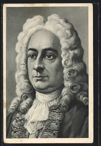 AK Komponist Händel elegant im Portrait