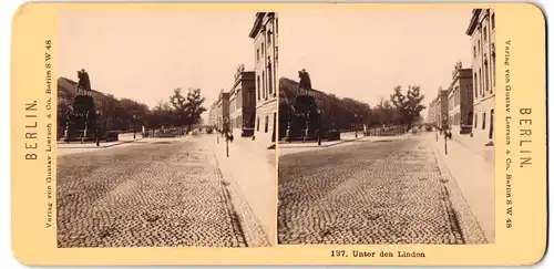 Stereo-Fotografie Gustav Liersch & Co., Berlin, Ansicht Berlin, Unter den Linden