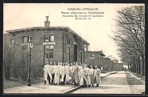 AK Hamburg-Eppendorf, Allgemeines Krankenhaus, Hauptvisite des Direktors, IV. Querstrasse Pav. 30-36