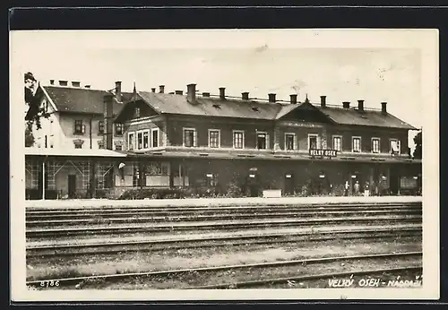 AK Velky Osek, Nadrazi, Bahnhof