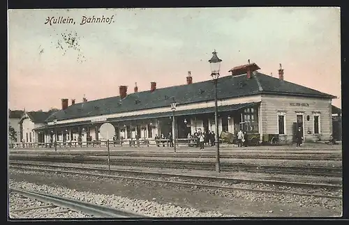 AK Hullein, Blick zum Bahnhof über die Gleise