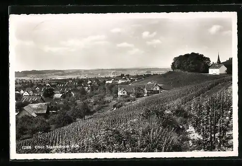 AK Ober-Stammheim, Teilansicht mit Kirche