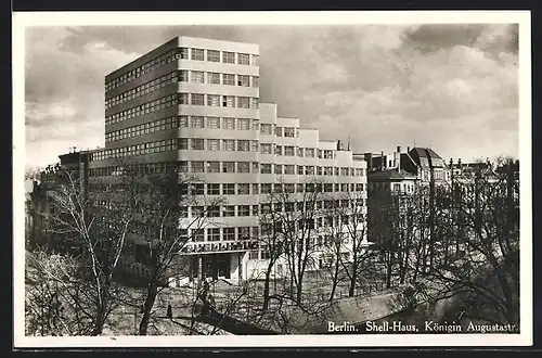 AK Berlin-Tiergarten, Das Shell-Haus in der Königin Augustastrasse