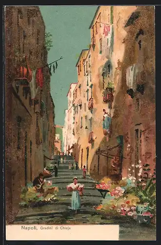 Lithographie Napoli, Gradini di Chiaja