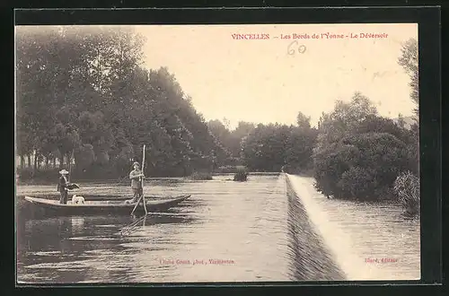 AK Vincelles, Les Bords de l`Yonne, Le Déversoir