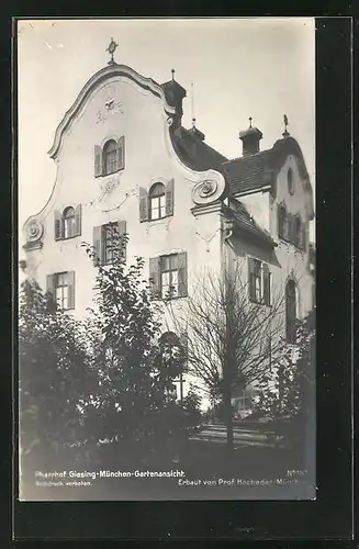 AK München-Giesing, Gartenansicht vom Pfarrhof