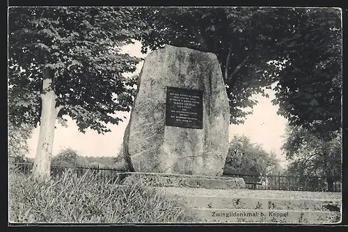 AK Kappel, Am Zwinglidenkmal