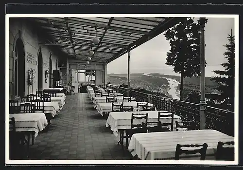 AK Walzenhausen, Badhotel & Kurhaus, Terrasse mit herrlichem Ausblick