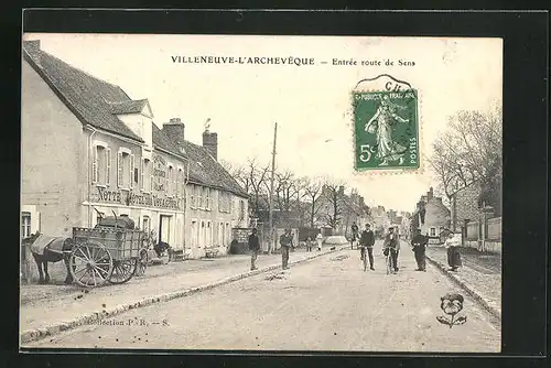 AK Villeneuve-L'Archevéque, Entrée route de Sens