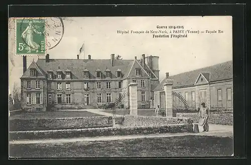 AK Passy, Hôpital de New-York, Guerre 1914-1915