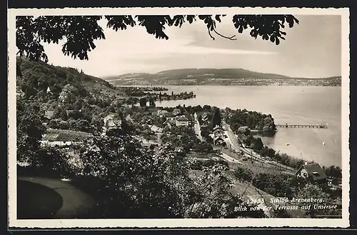 AK Salenstein, Ortsansicht vom Schloss Arenenberg mit Untersee