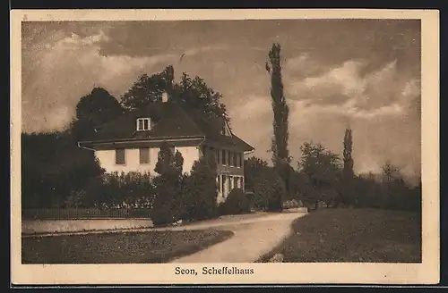 AK Seon, Scheffelhaus mit Zufahrt