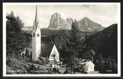 AK San Giacomo, Ortsansicht mit Kirche