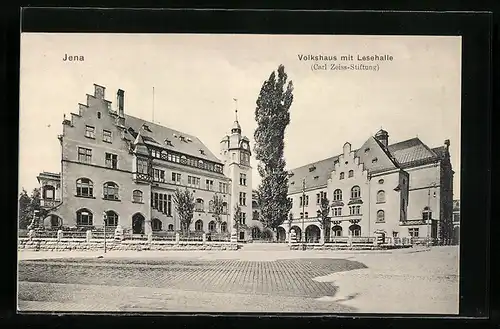 AK Jena, Volkshaus mit Lesehalle der Carl-Zeiss-Stiftung