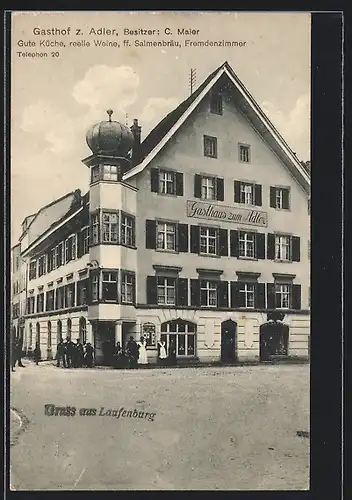 AK Laufenburg, Gasthof z. Adler, Bes. C. Maier