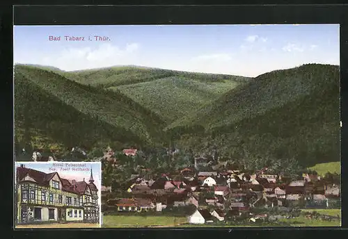 AK Bad Tabarz i. Thür., Hotel Felsenthal, Teilansicht