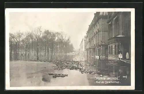 AK Paris, Paris Inondè, Rue de Constantine, Hochwasser