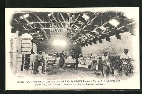 AK Saint-Léonard, Fabrication des agglomeres speciaux, Schiefer Steinbruch