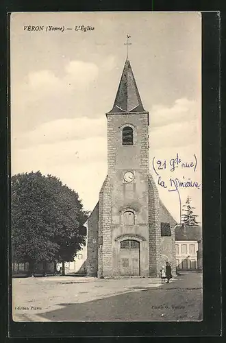 AK Véron, L`Église, Kirche