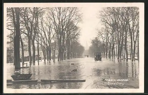 AK Paris, Inonde 1910, Quai d'Orsay