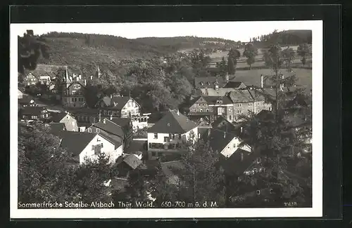 AK Scheibe-Alsbach / Thüringer Wald, Blick über den Ort