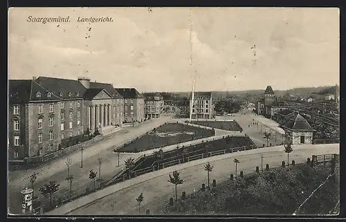 AK Saargemünd, Litfasssäule am Landgericht