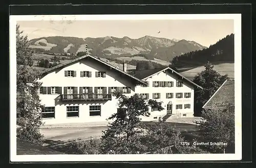 AK Altstädten / Allgäuer Alpen, Gasthof und Pension Schäffler