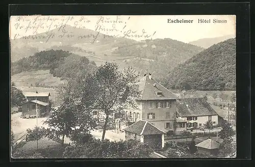 AK Eschelmer, Blick auf Hotel Simon