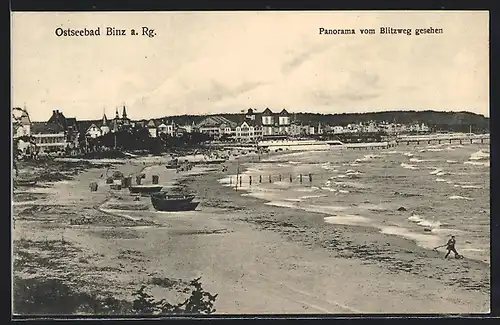 AK Binz a. Rg., Ostseebad, Panorama vom Blitzweg gesehen