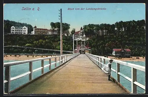 AK Sellin a. R., Blick von der Landungsbrücke