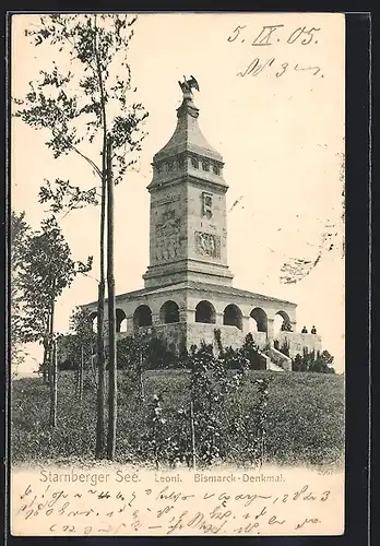 AK Leoni, Bismarck Denkmal am Starnberger See