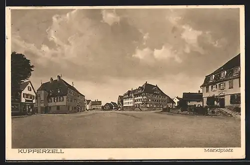 AK Kupferzell, Blick über den Marktplatz