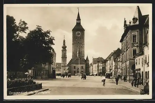 AK Deggendorf, Blick auf ob. Stadtplatz