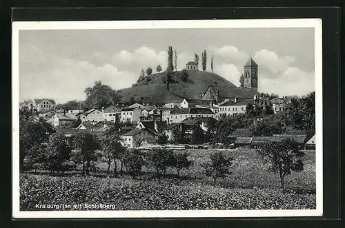 AK Kraiburg / Inn, Totale mit Schlossberg