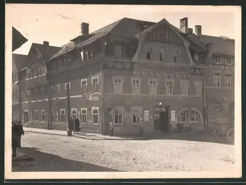 Fotografie Fotograf unbekannt, Ansicht Eisfeld / Thüringen, Hotel Grüner Baum