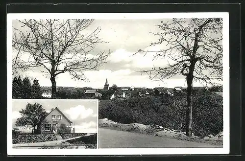 AK Kemel, Café Zum Schwalbennest, Ortsansicht