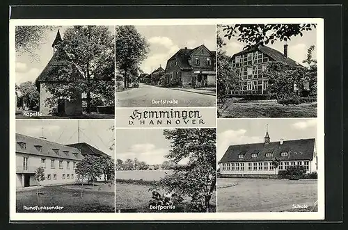 AK Hemmingen, Rundfunksender, Kapelle, Dorfpartie