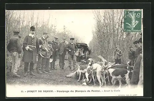 AK Dreux, Equipage du Marquis de Pontoi, Avant la Curée, Jagd