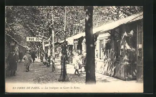 AK Paris, XIe Foire de Paris, Les boutiques au Cours la Reine