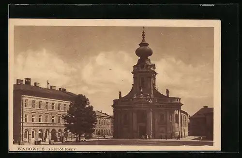 AK Wadowice, Kosciól farny