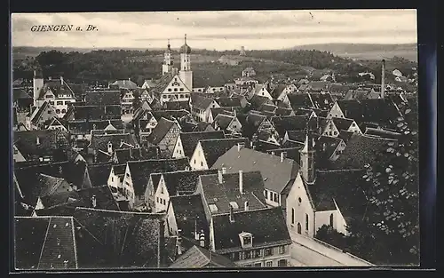 AK Giengen a. Br., Ortsansicht mit Kirche