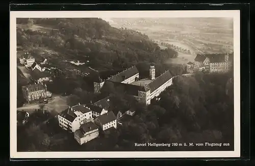 AK Heiligenberg, Totalansicht, Flugzeugaufnahme