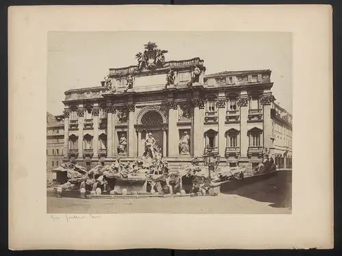 Fotografie B. F. K. Rives, Ansicht Rom, Fontana Trevere, Trevi-Brunnen