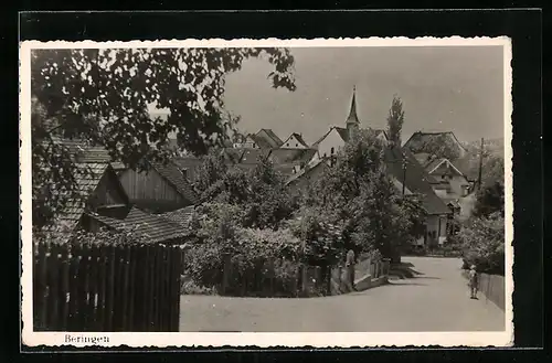 AK Beringen, Strassenpartie mit Mädchen