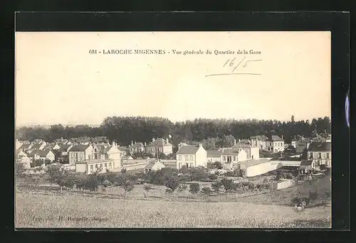 AK Laroche-Migennes, Vue générale du Quartier de la Gare