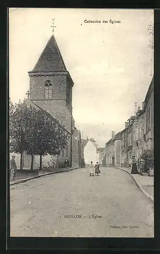 AK Guillon, L`Eglise et la Rue