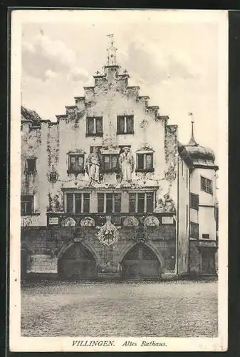 AK Villingen, Blick zum alten Rathaus